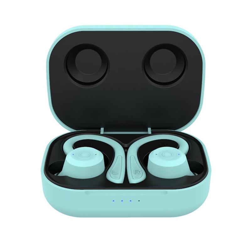 Waterproof T20 Tws Bluetooth Earphones with Charging Box and Noise-cancelling Hooks - Gray 11