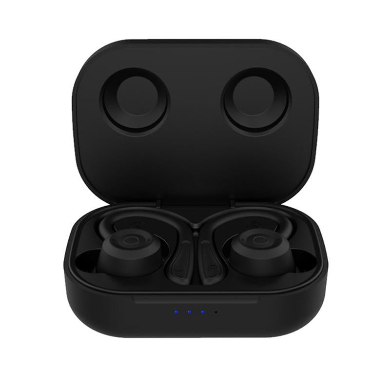 Waterproof T20 Tws Bluetooth Earphones with Charging Box and Noise-cancelling Hooks - Gray 13