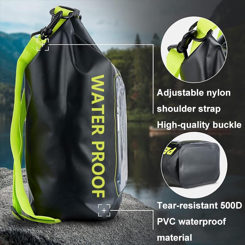 2 In 1 Waterproof Crossbody Phone Bag For Outdoor Cycling Swimming 2L Capacity - Green - 2L 7