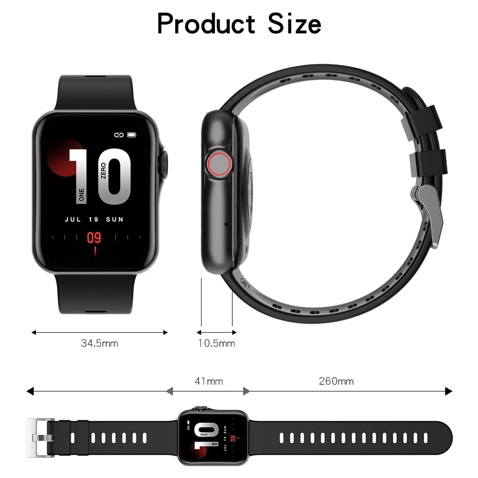 1.6 Inch Waterproof Smart Watch With Ips Colour Screen Sport Sleep Heart Rate Monitoring - Gold 4