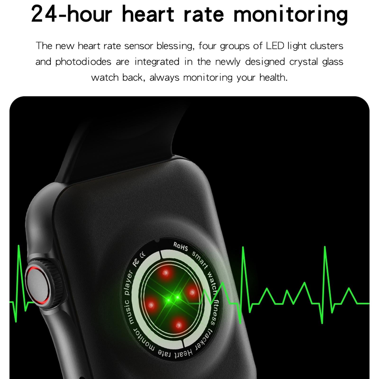 1.6 Inch Waterproof Smart Watch With Ips Colour Screen Sport Sleep Heart Rate Monitoring - Gold 5