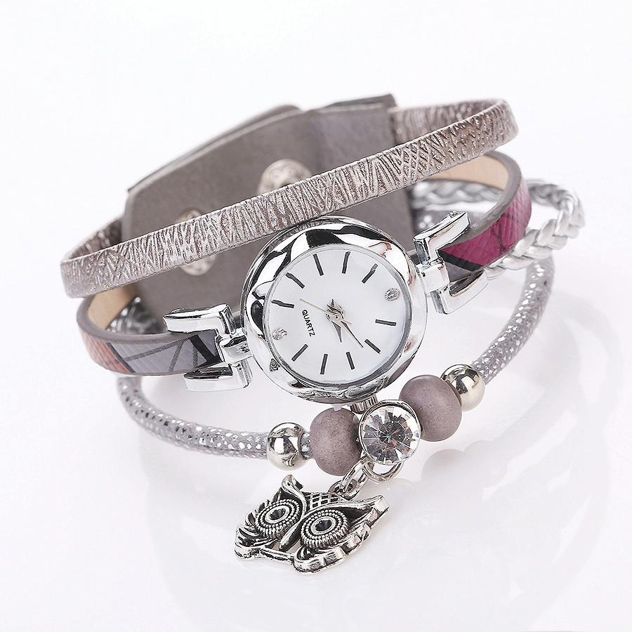 Owl Pendant Bracelet Watch for Women - Small Dial - Milk White 6
