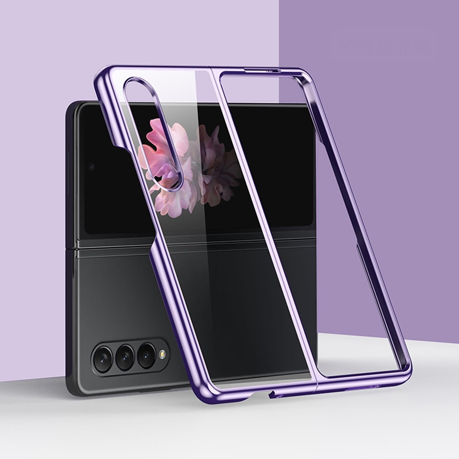 For Samsung Galaxy Z Fold4 5G Shockproof Electroplated Case Samsung Fold 4 - Black 11
