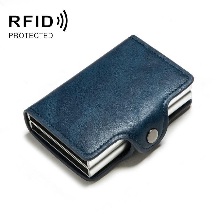Automatic Pop Up Rfid Metal Card Holder - Coffee 14