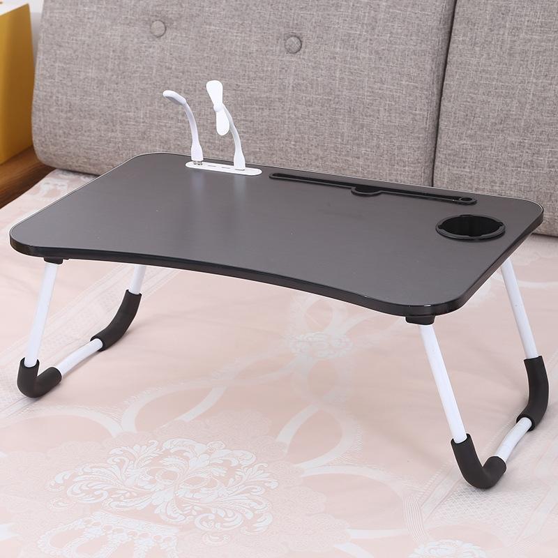 Portable Folding Desk with Fan & Lamp - Compact Design - White Maple 9