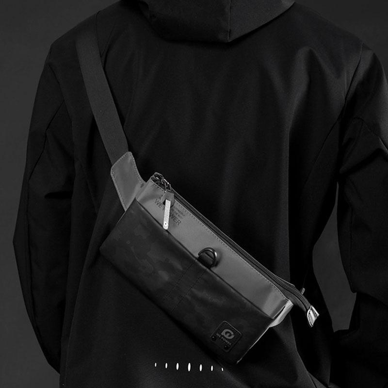 Waterproof Men Crossbody Chest Bag For Outdoor Adventures - Army Green 14