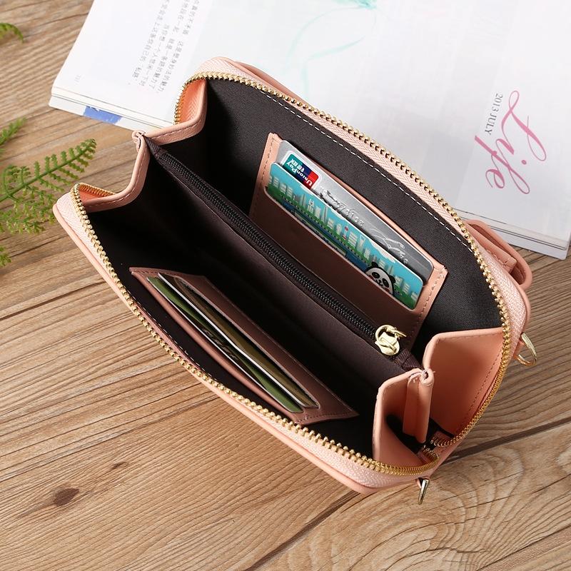 Floral Multi Card Crossbody Bag For Women - Light Pink 11