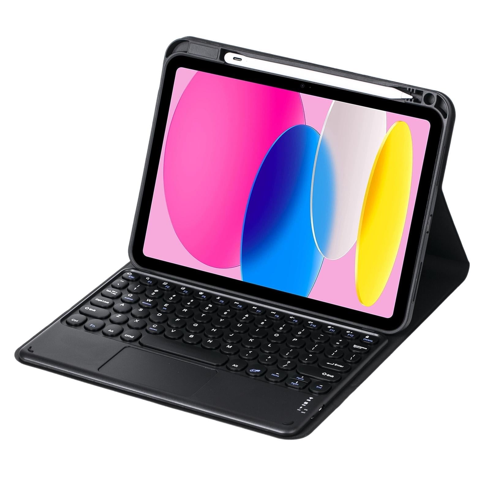 2022 Ipad 10.9 Touch Keyboard Leather Case With Pen Slot - Blue 14