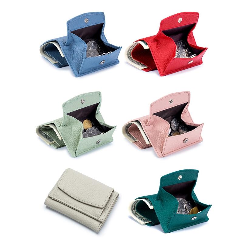 Compact Rfid Leather Coin Purse Wallet - Secure & Stylish - Lemon Yellow 4