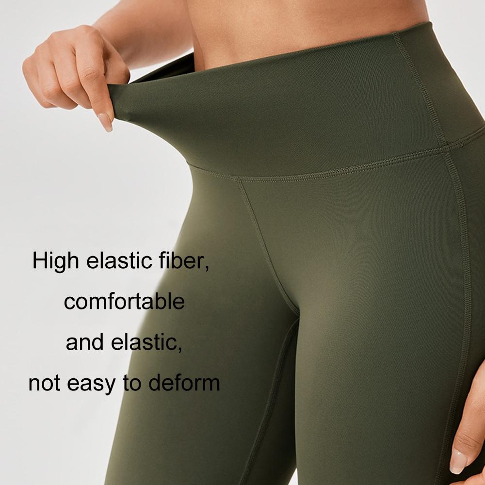 High Waisted Elastic Yoga Flared Pants Size L - Wine Red - S 6