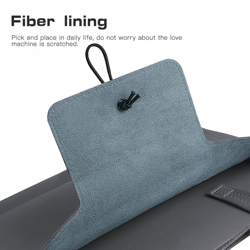 Portable Laptop Inner Bag with Elastic Thread Button - Dark Gray 4