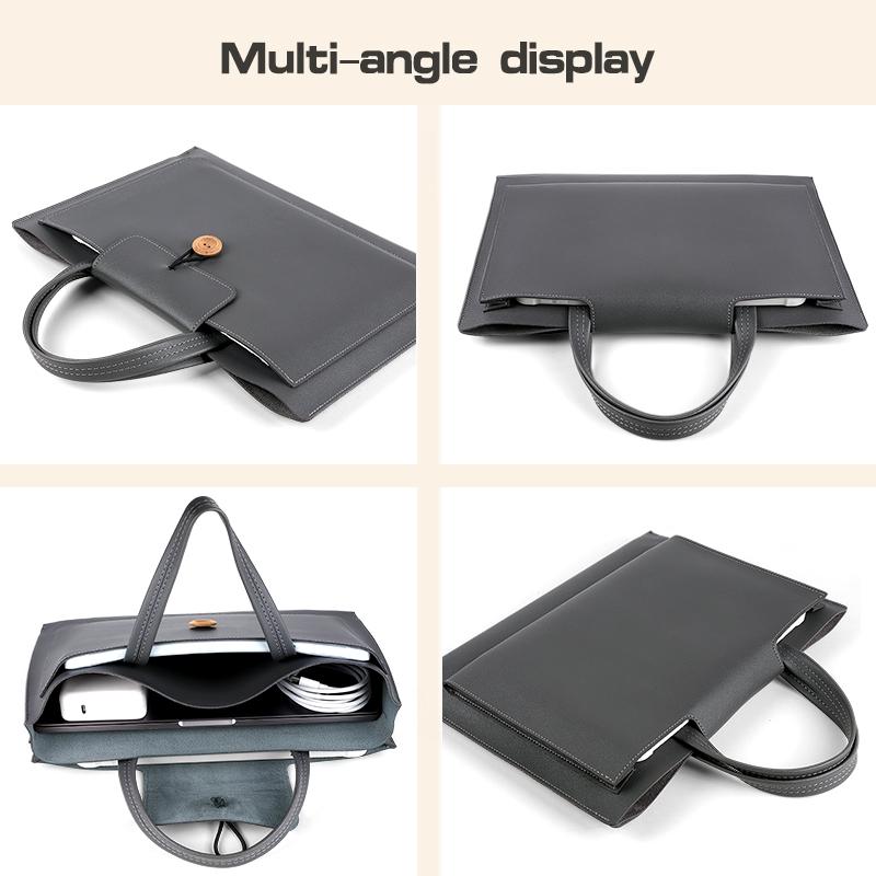 Portable Laptop Inner Bag with Elastic Thread Button - Dark Gray 5
