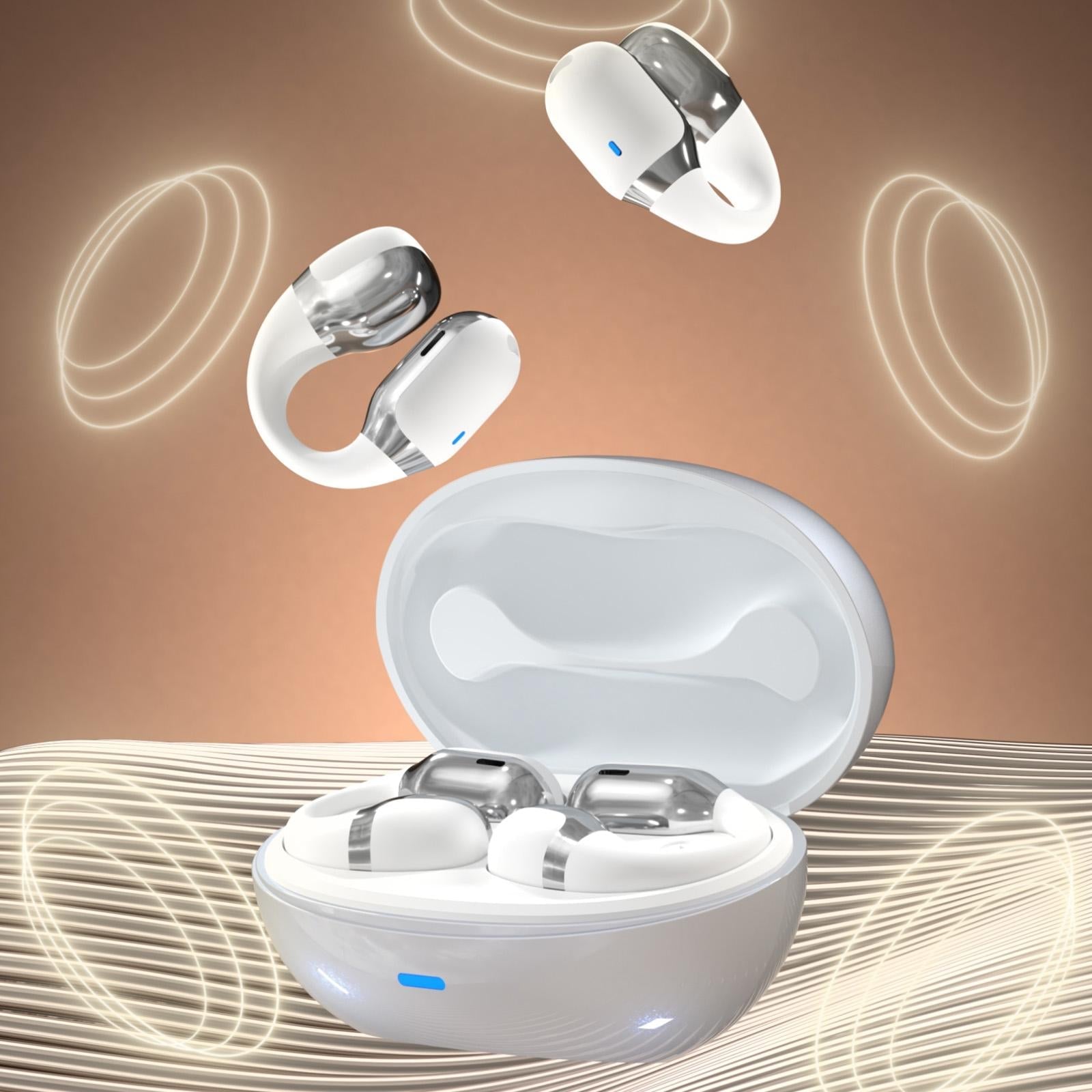 Wireless Sports Bluetooth Earphones with Air Conduction - F16 Tws - White 9