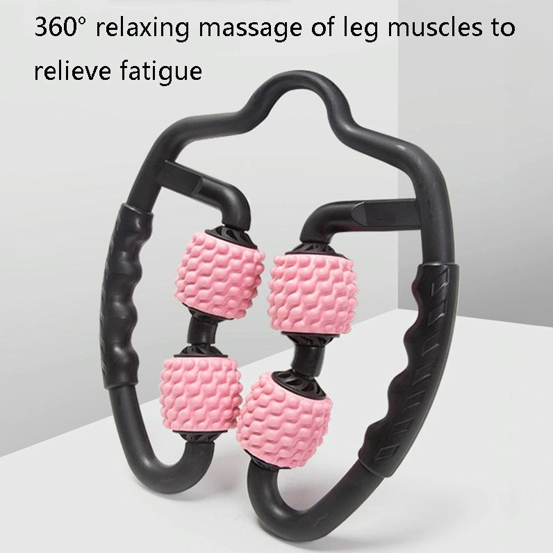 Muscle Massage Roller Foam Shaft For Yoga & Fitness - Fish Bones Type Cherry Pink 5