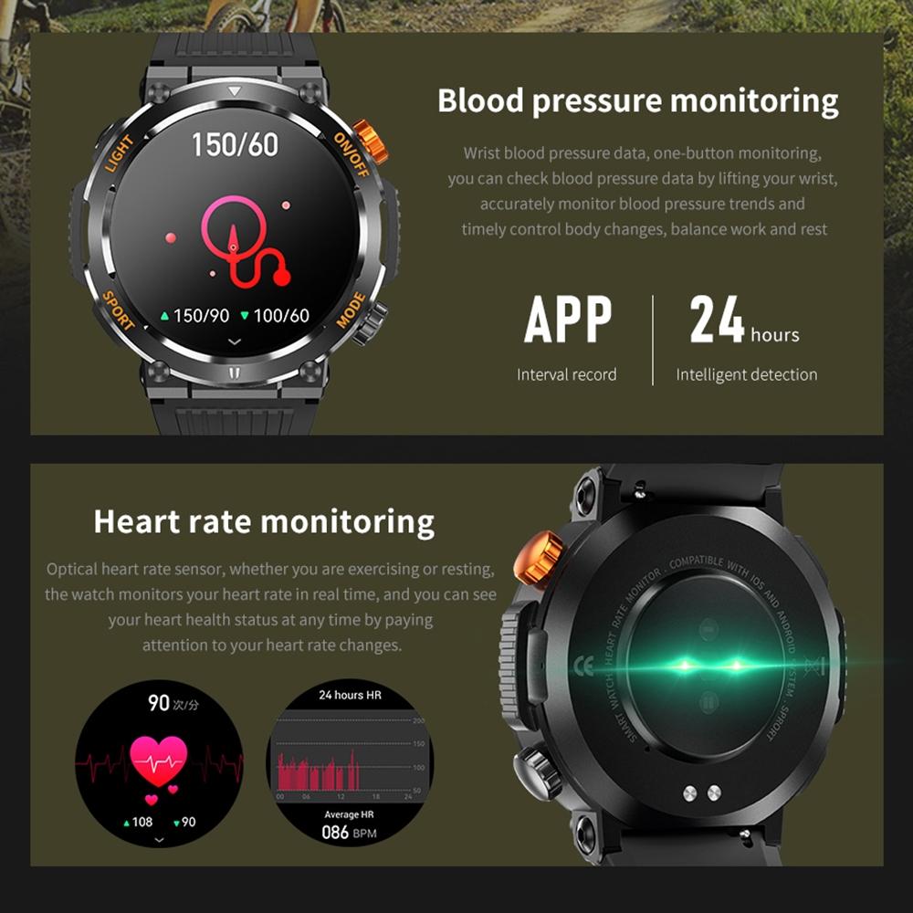 1.46 Inch Round Screen Bluetooth Smart Watch Support Health Monitoring & 100+ Sports Modes - Blue 12