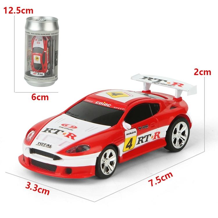 Mini Rc Car with Remote Control - Coke can Design - Red 4
