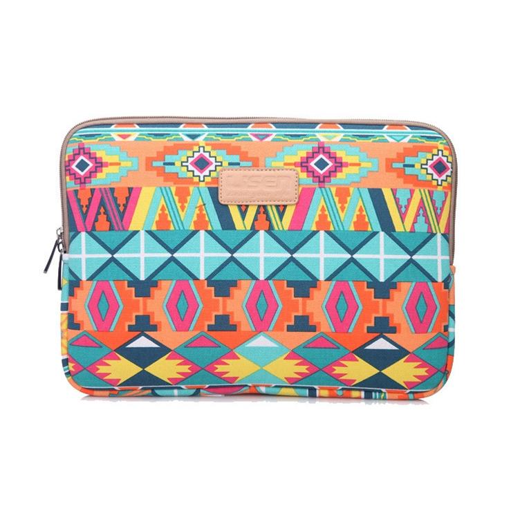11.6 Inch Lingge Laptop Liner Bag with Stylish Pattern - Rose Red Pattern Geometry 12