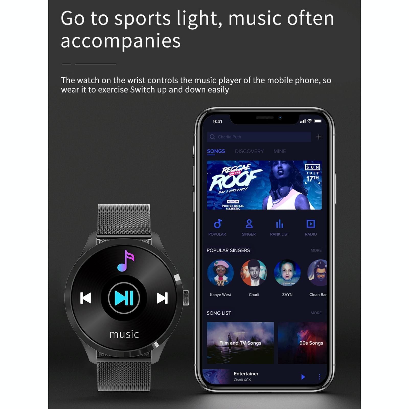 1.28 Inch Ips Colour Screen Ip67 Waterproof Smart Watch Support Blood Pressure Monitoring / Heart Rate Monitoring / Sleep Monitoring - Silver 5