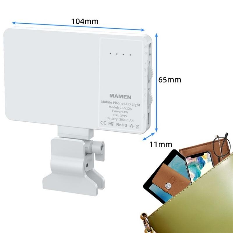Portable Led Fill Light for Phone Laptop and Video Conferencing - White 8