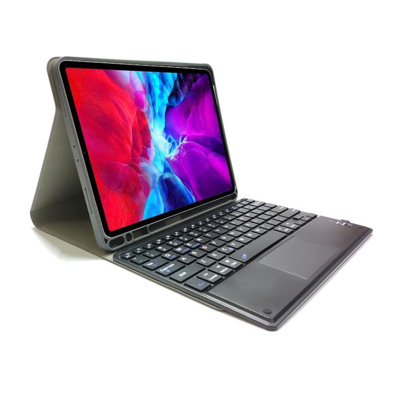 Bluetooth Keyboard Tablet Case For Ipad Pro 11 - Detachable Touch Leather Holder Pen Slot - Red 9