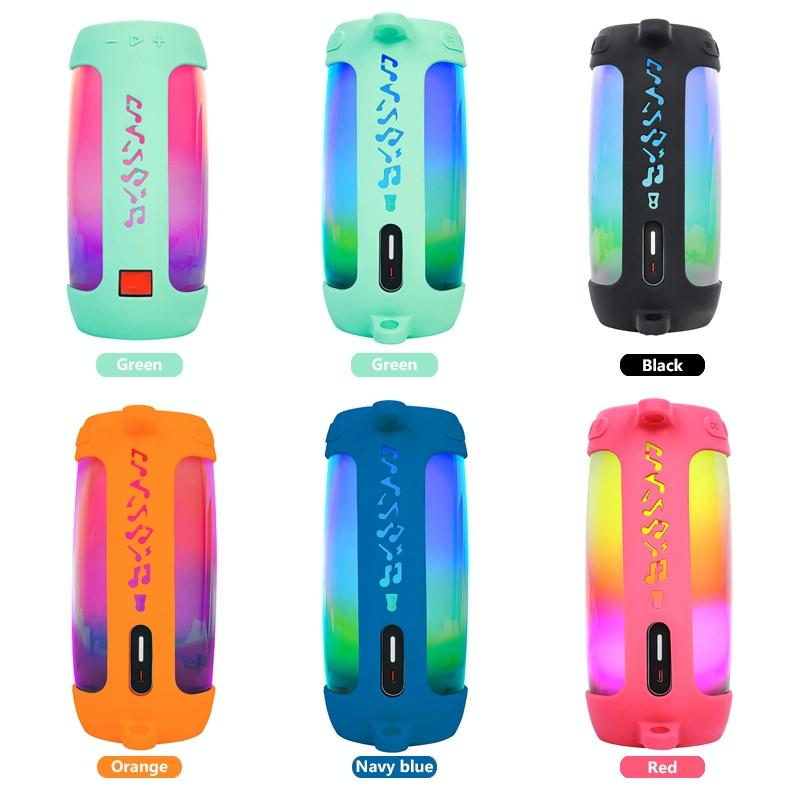 Shockproof Silicone Protective Case for Jbl Pulse4 with Carabiner & Lanyard - Mint Green 3