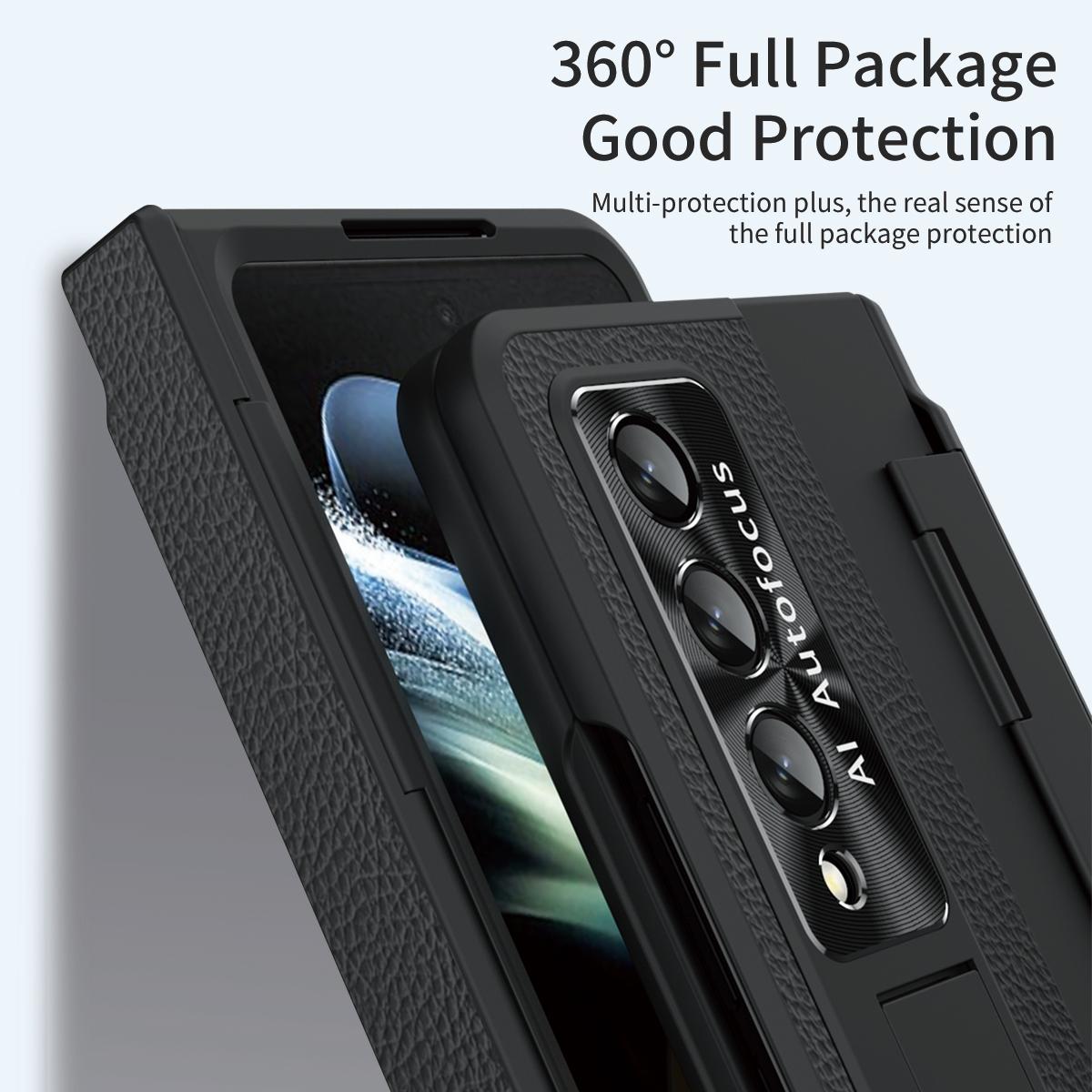 For Samsung Galaxy z Fold4 5G Full Coverage Phone Case with Hinge - Integrated Design - Blue 4