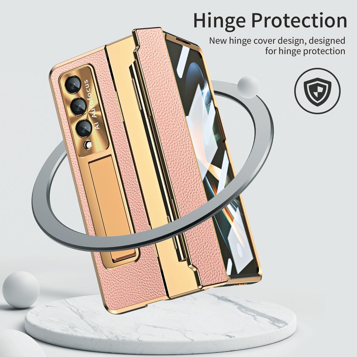 For Samsung Galaxy z Fold4 5G Full Coverage Phone Case with Hinge - Integrated Design - Blue 9
