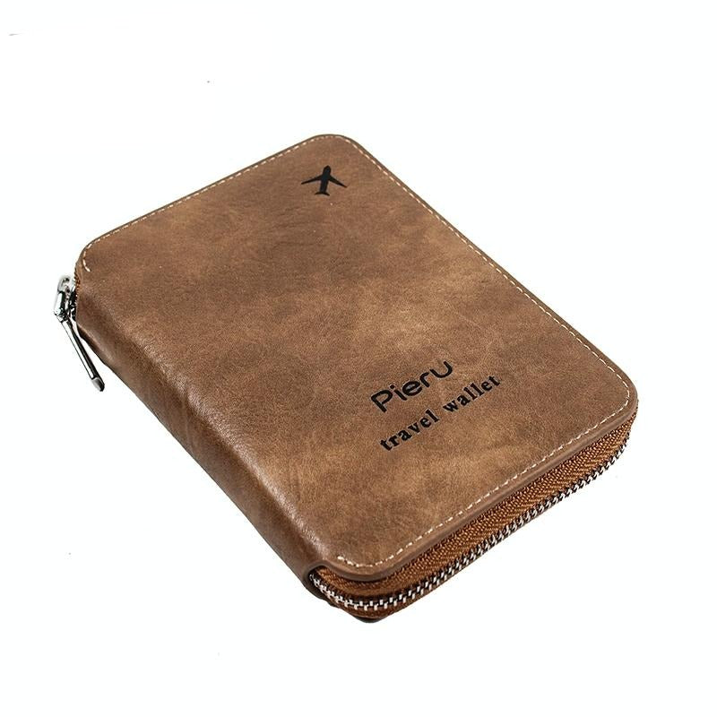 Rfid-blocking Travel Document Pouch - Coffee 10