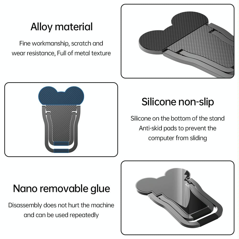 Foldable Metal Laptop Stand - Set of 2 - Silver 7