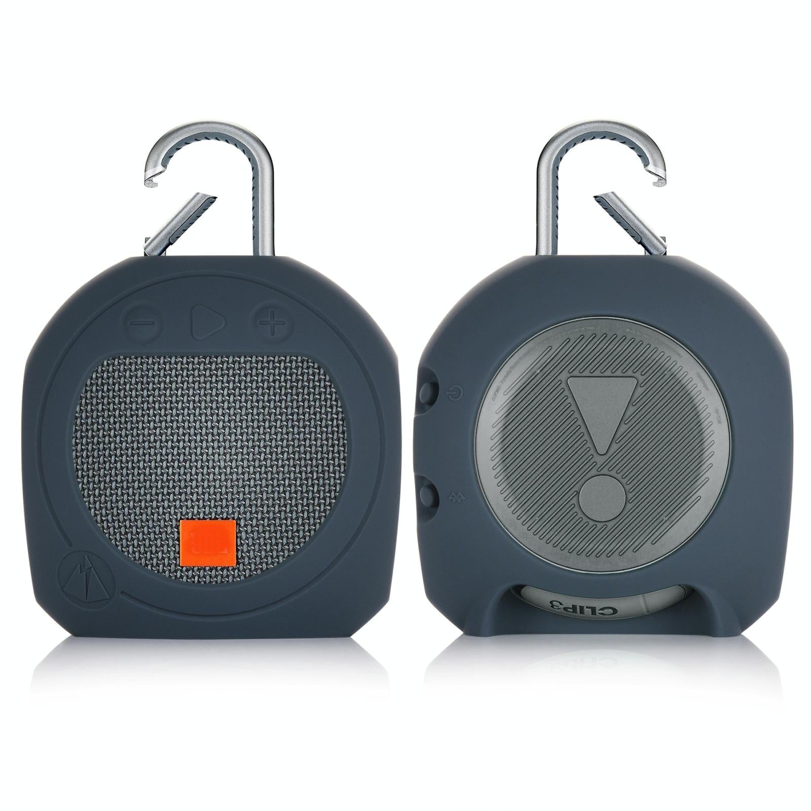 Protective Cover for Jbl Clip 3 Bluetooth Speaker - Anti-fall Silicone Storage - Dark Gray Blue 12