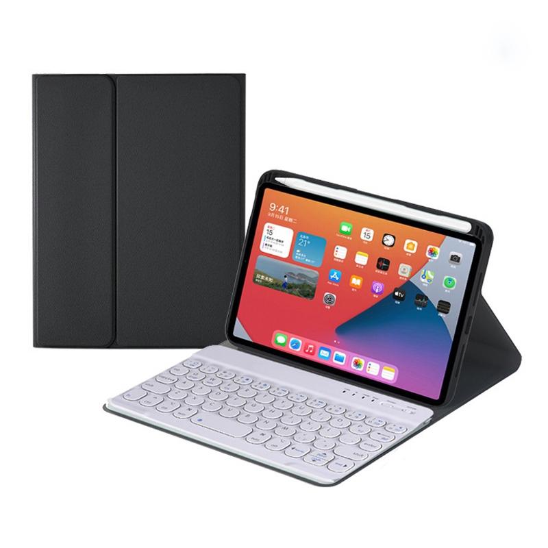 Detachable Bluetooth Keyboard Leather Case For Ipad Mini 6 With Holder - Light Purple 9