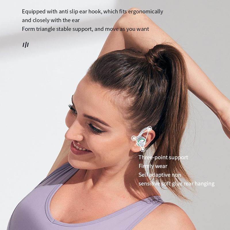 Wireless Bluetooth Earphones with Charging Bin and Digital Display - Skin Colour 7