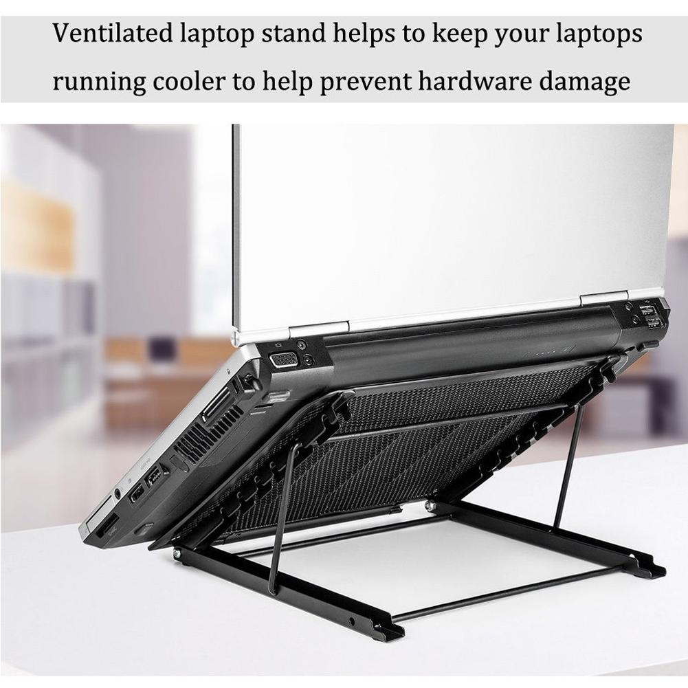 Adjustable Folding Metal Mesh Desktop Cooler - Black 9