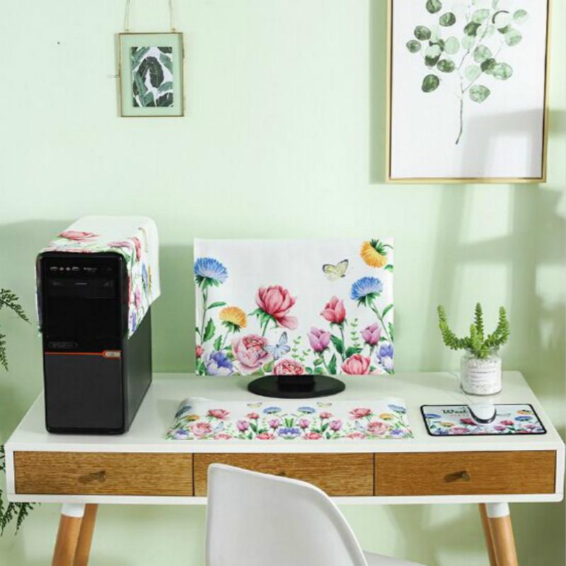 Universal 3-in-1 Desktop Pc Dust Cover - Fits 17-19 Inch - Butterfly