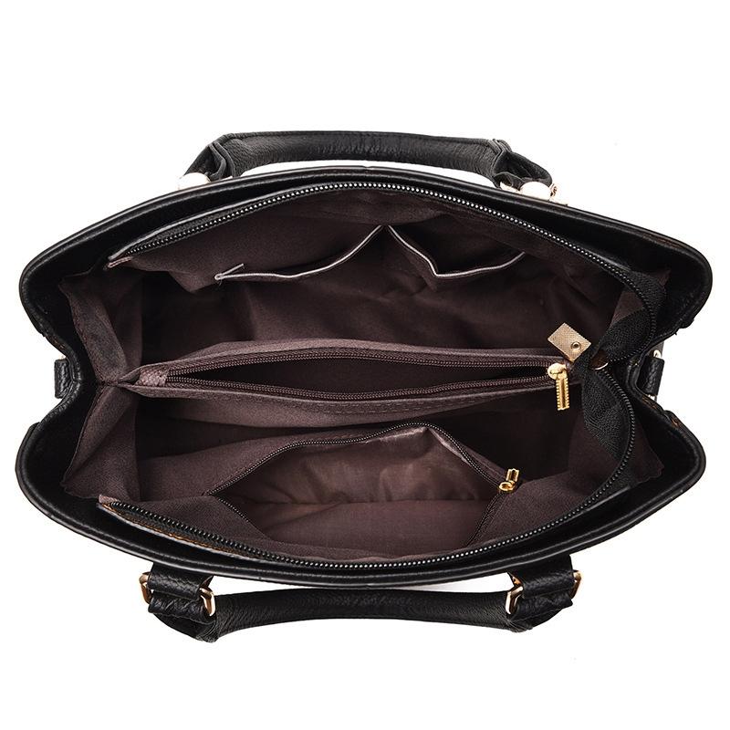 Women Leather Messenger Handbag - Stylish and Functional - Pink 7
