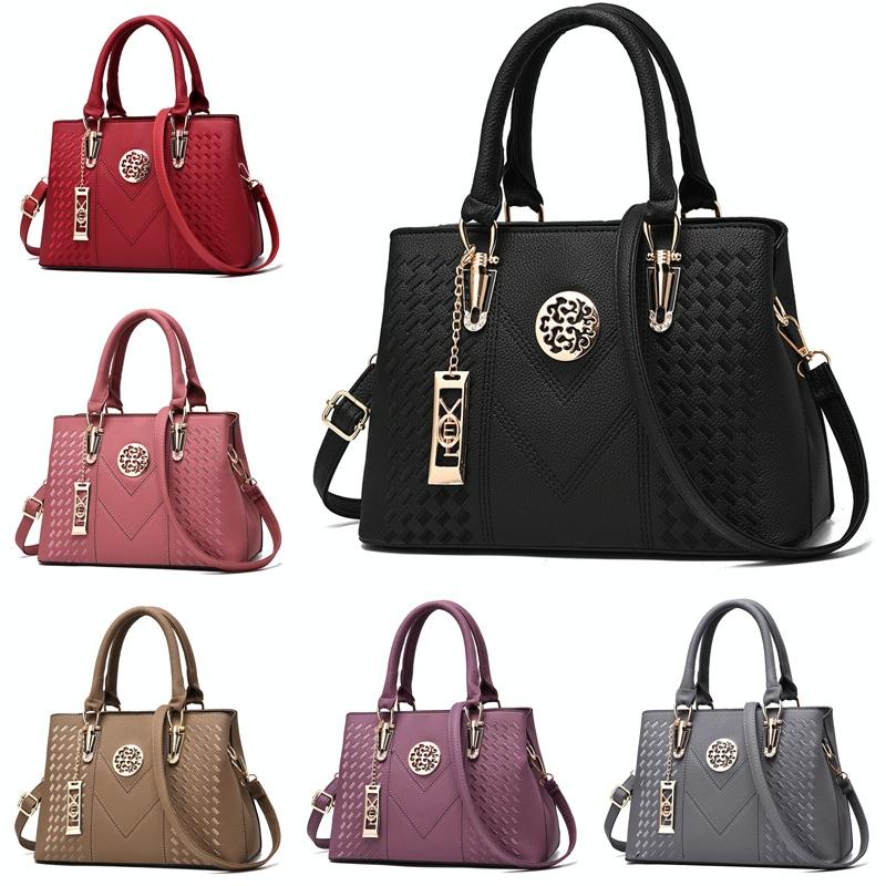 Women Leather Messenger Handbag - Stylish and Functional - Pink 9