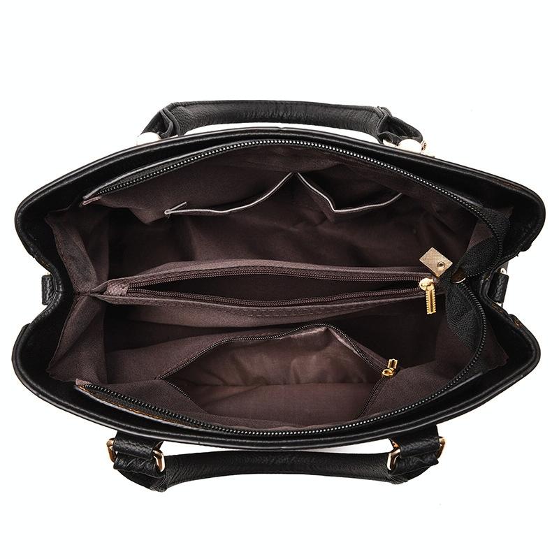 Women Leather Messenger Handbag - Stylish and Functional - Pink 14