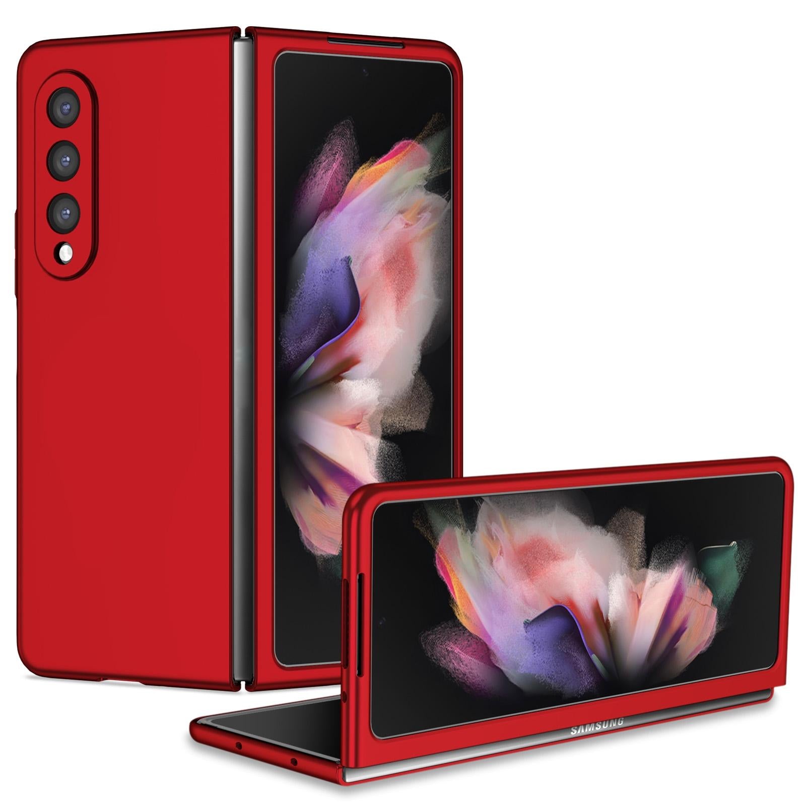 For Samsung Galaxy z Fold4 5G Foldable Armor Phone Case - Compact and Durable - Wine Red 15