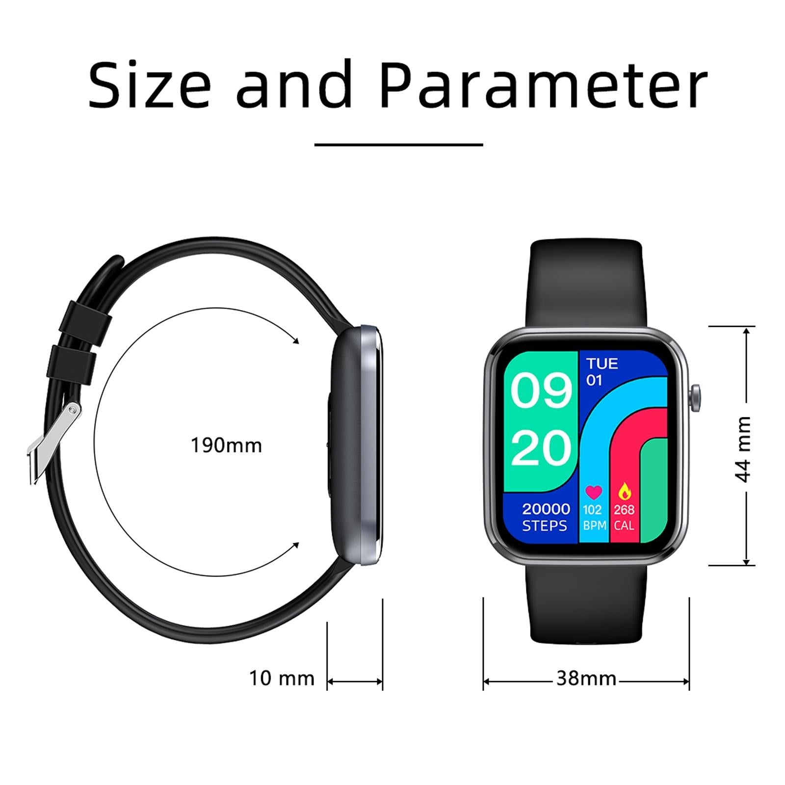 1.69 Inch Ip67 Waterproof Smart Watch With Touch Screen Health Monitoring - Rose Gold 4