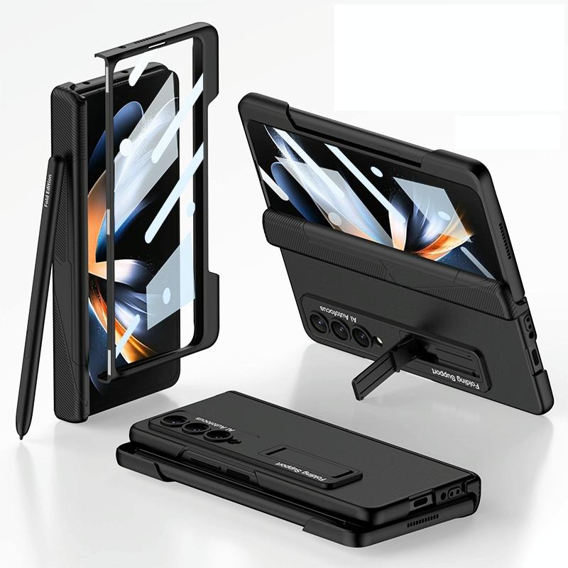 For Samsung Galaxy Z Fold4 5G Foldable Phone Case With Magnetic Closure And Pen Slot - Compact And Convenient - Green