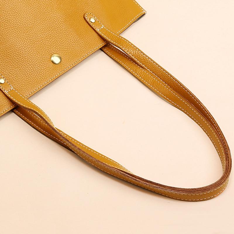 Stylish Leather Tote For Women - Dark Green 6