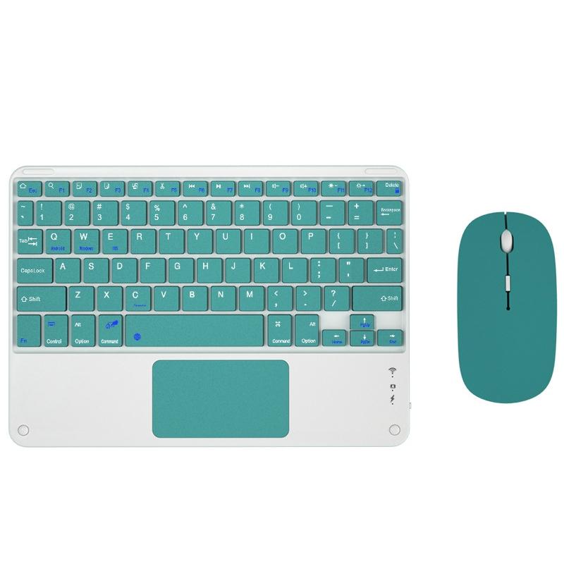 Portable 9.7 Tablet Keyboard With Bluetooth Touchpad & Mouse Set For Ipad - Yellow + Mouse
