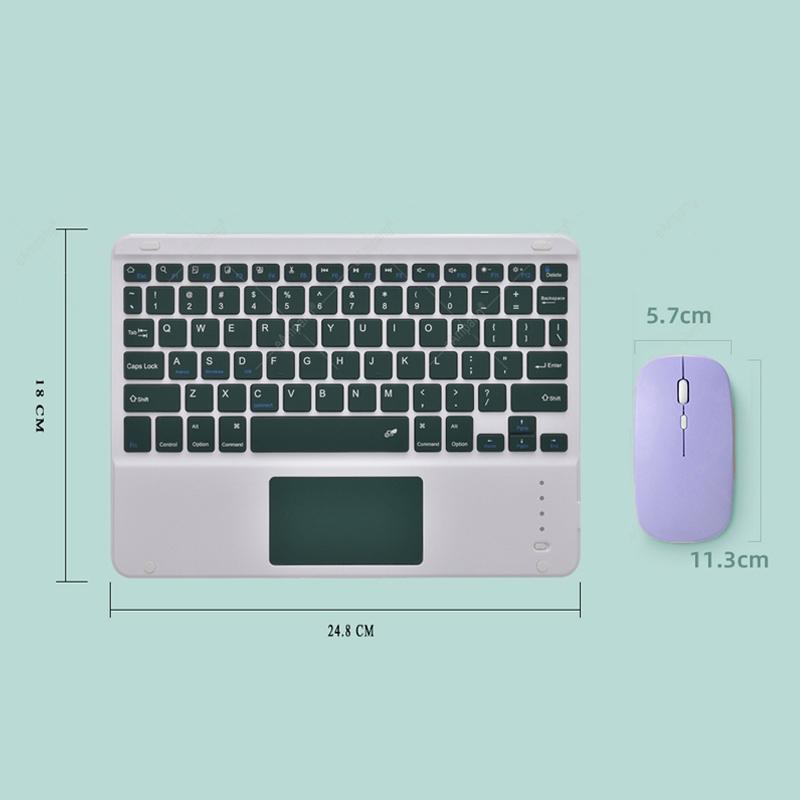 Portable 9.7 Tablet Keyboard With Bluetooth Touchpad & Mouse Set For Ipad - Yellow + Mouse 4