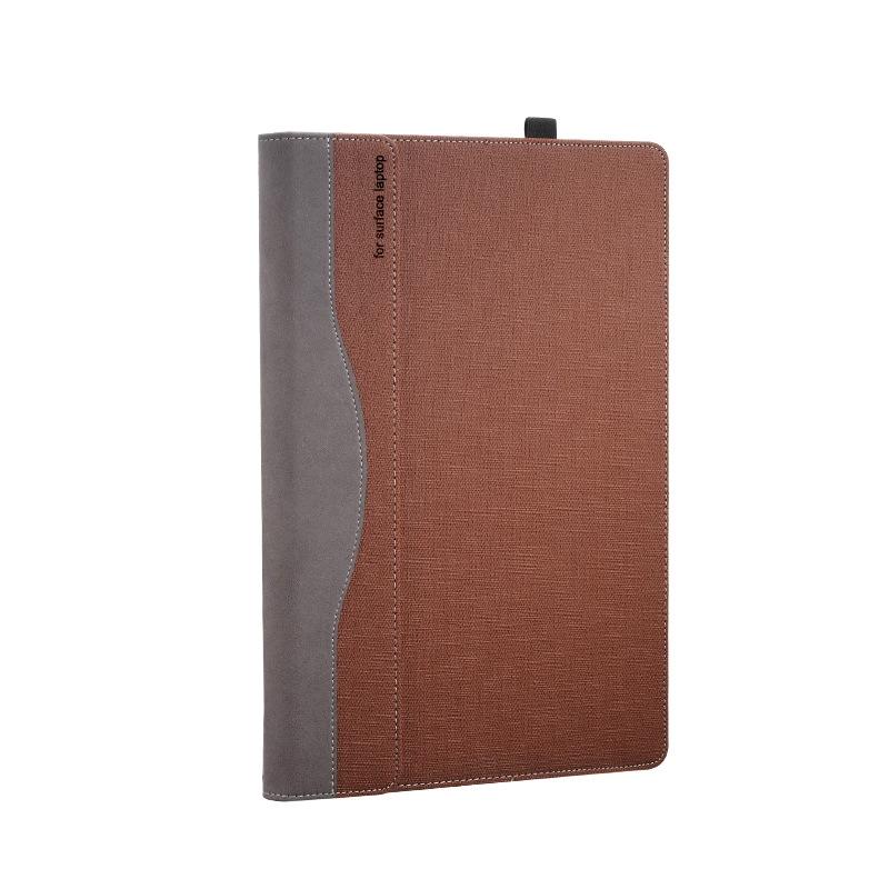 Versatile 13.5 Leather Laptop Sleeve for Microsoft Surface - Multi-functional - Gentleman Gray 13