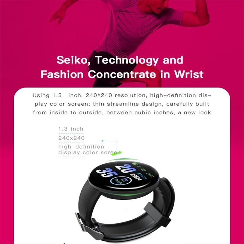 Smart Watch With Call Reminder And Health Monitoring - Waterproof - Purple 7