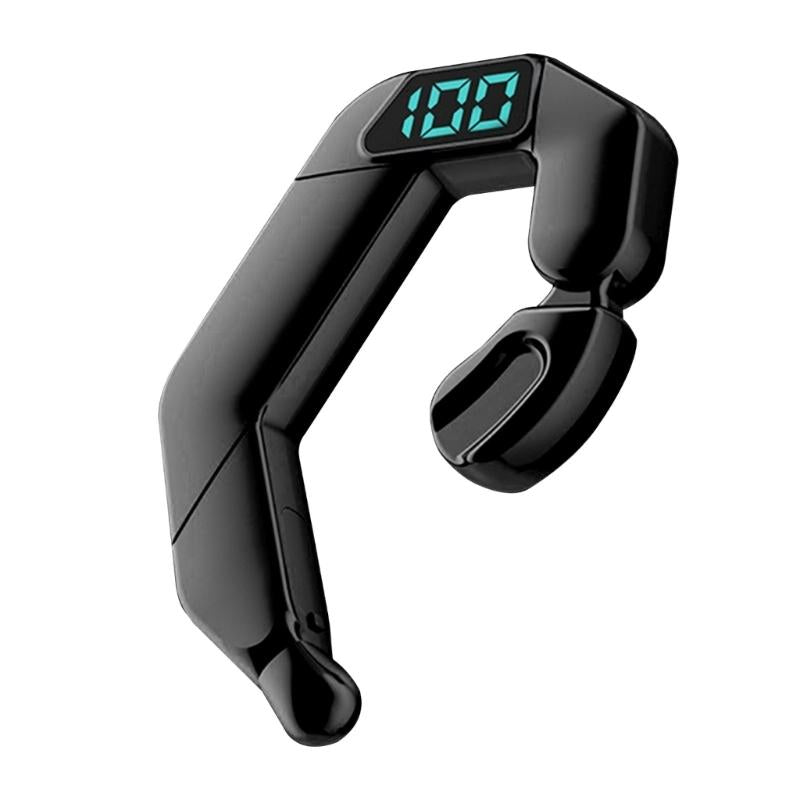 Digital Display Bone Conduction Bluetooth Headset - Sporty Design - Blue 9