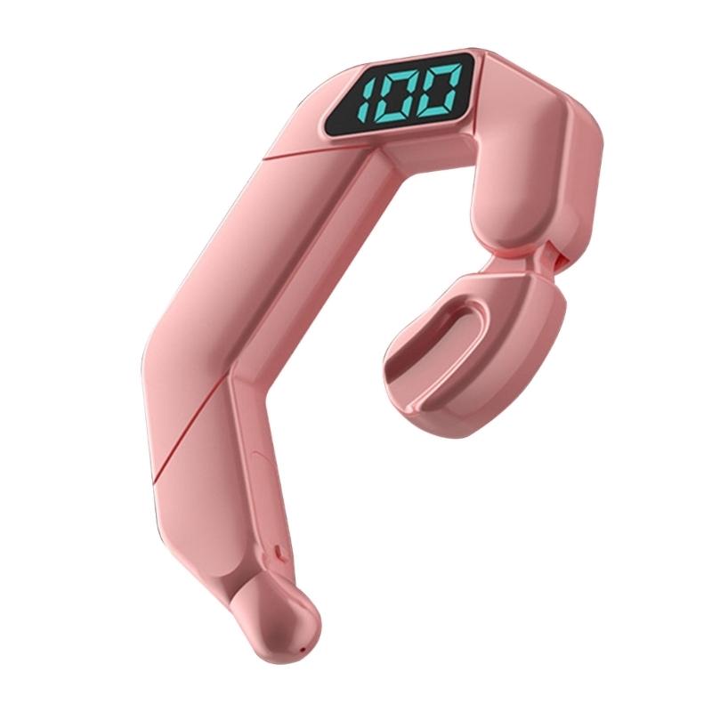 Digital Display Bone Conduction Bluetooth Headset - Sporty Design - Blue 11