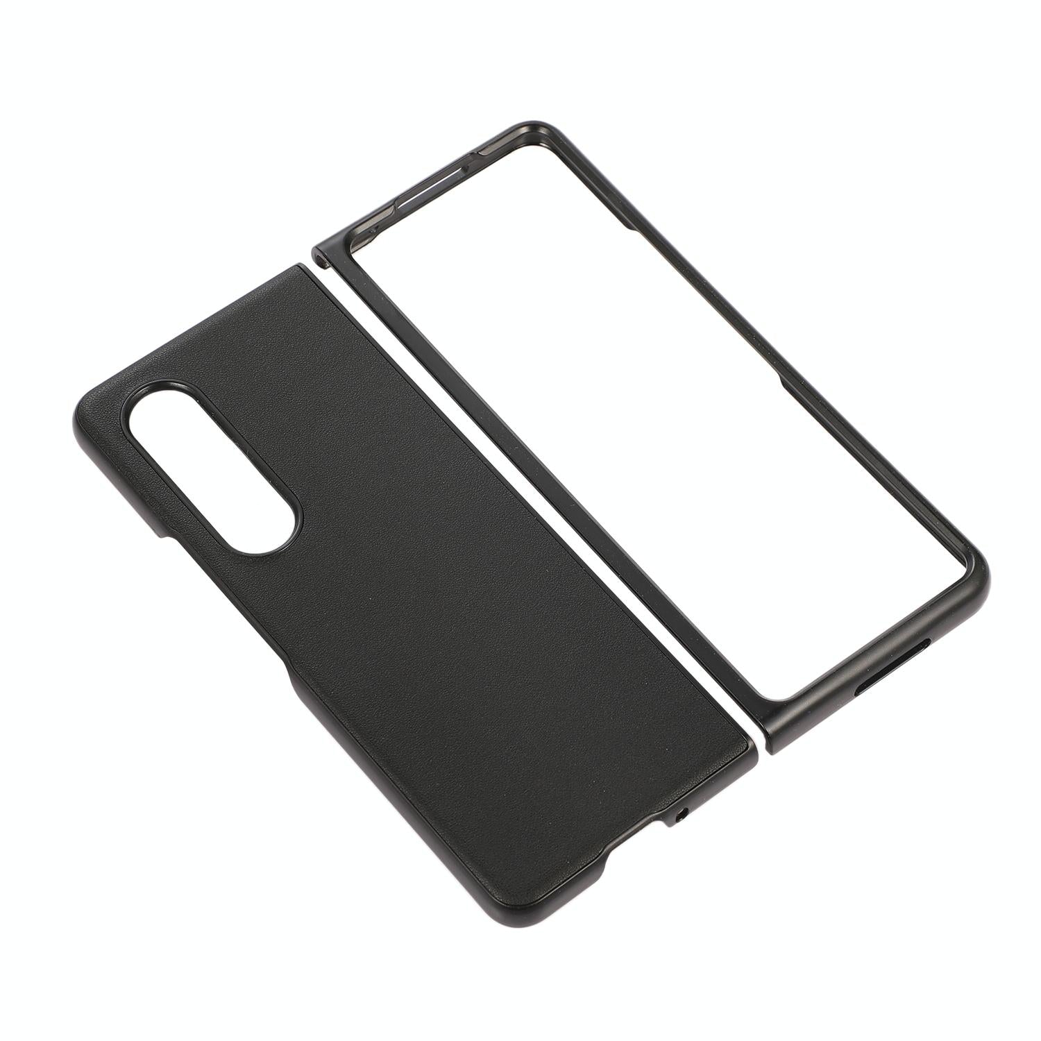For Samsung Galaxy Z Fold4 5G Sheep Texture Leather Phone Case - Brown 15