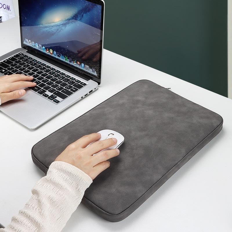 Lightweight Waterproof Lambskin Laptop Sleeve - 13.3 Inches - Yellow 6