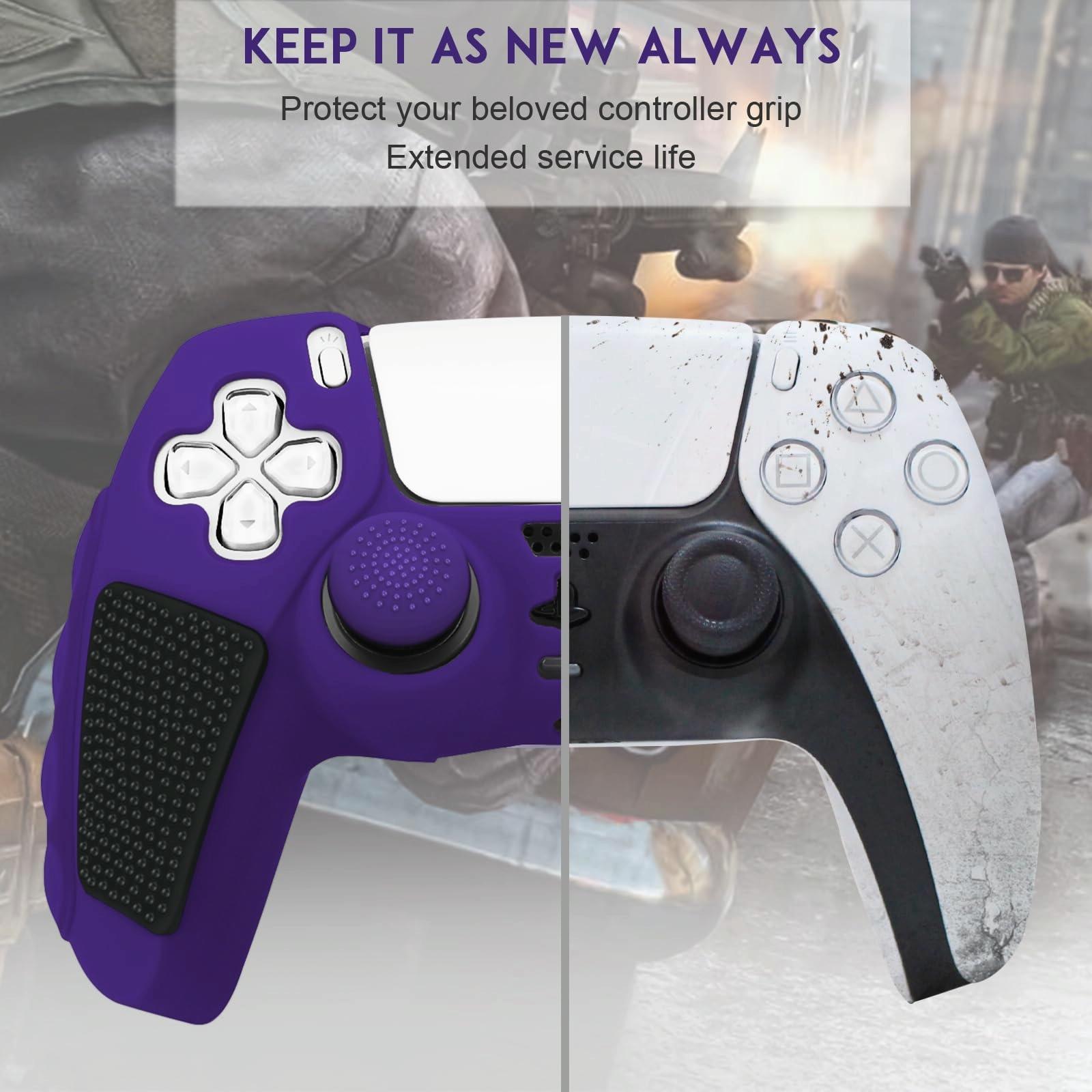 Silicone Gamepad Cover for Sony Ps5 - no Rocker Caps - Blue Black 5
